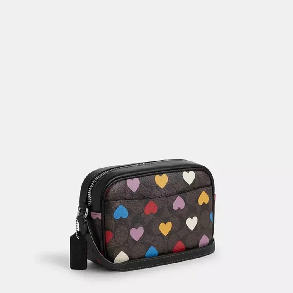 Coach Mini Jamie Camera Bag In Signature Canvas With Heart Print_2